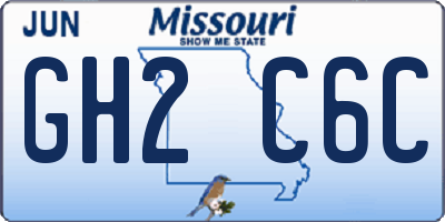 MO license plate GH2C6C