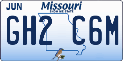 MO license plate GH2C6M