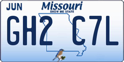 MO license plate GH2C7L