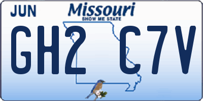MO license plate GH2C7V