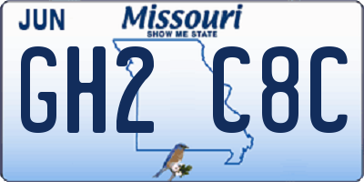 MO license plate GH2C8C