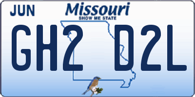 MO license plate GH2D2L