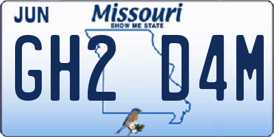 MO license plate GH2D4M