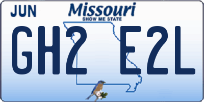 MO license plate GH2E2L