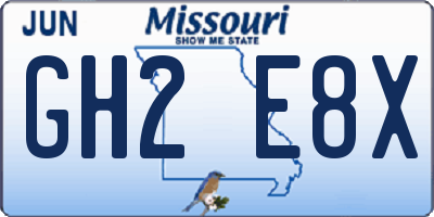 MO license plate GH2E8X