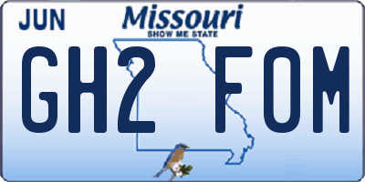 MO license plate GH2F0M