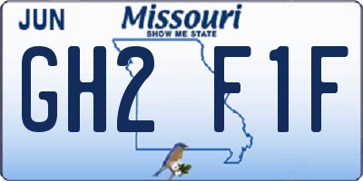 MO license plate GH2F1F