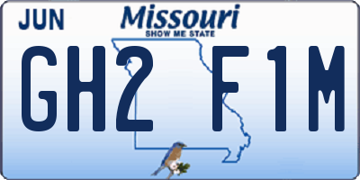 MO license plate GH2F1M