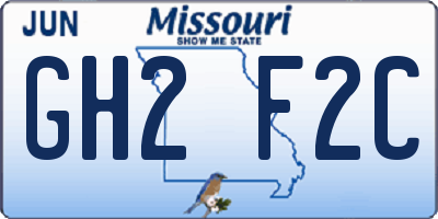 MO license plate GH2F2C