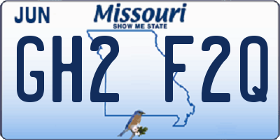 MO license plate GH2F2Q