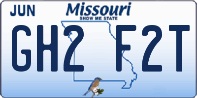 MO license plate GH2F2T
