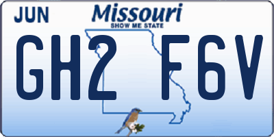 MO license plate GH2F6V