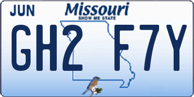 MO license plate GH2F7Y
