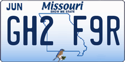 MO license plate GH2F9R