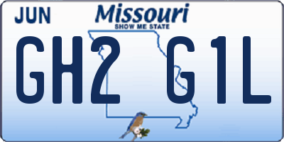 MO license plate GH2G1L