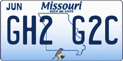 MO license plate GH2G2C