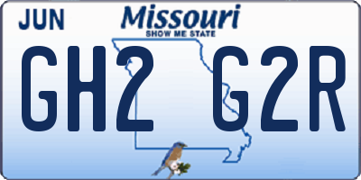 MO license plate GH2G2R