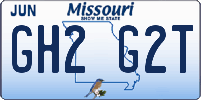 MO license plate GH2G2T