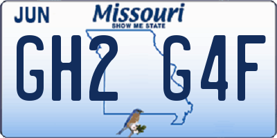 MO license plate GH2G4F
