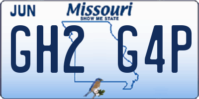 MO license plate GH2G4P