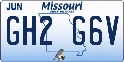 MO license plate GH2G6V