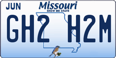 MO license plate GH2H2M