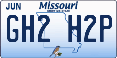 MO license plate GH2H2P