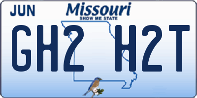 MO license plate GH2H2T