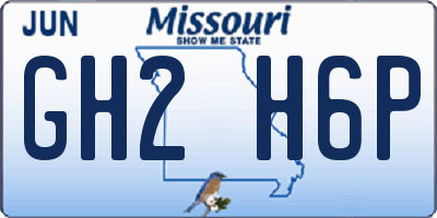 MO license plate GH2H6P