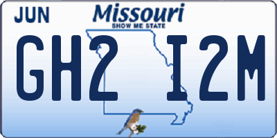 MO license plate GH2I2M