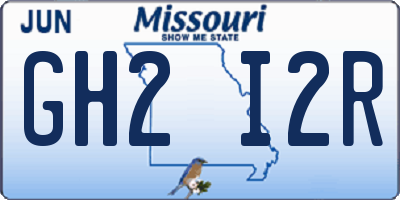 MO license plate GH2I2R
