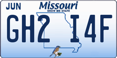 MO license plate GH2I4F