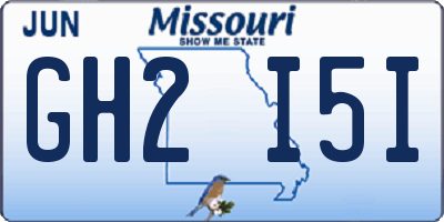 MO license plate GH2I5I