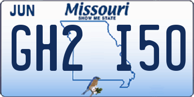 MO license plate GH2I5O