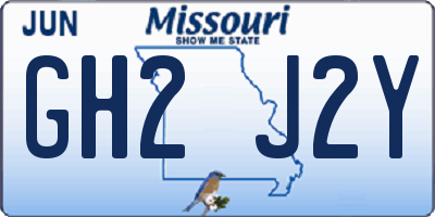 MO license plate GH2J2Y