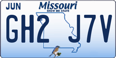 MO license plate GH2J7V