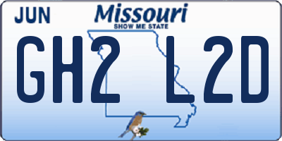 MO license plate GH2L2D