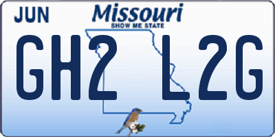 MO license plate GH2L2G