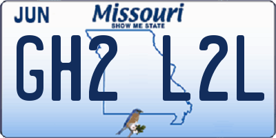 MO license plate GH2L2L