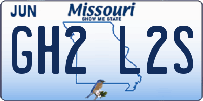 MO license plate GH2L2S