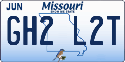 MO license plate GH2L2T