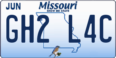 MO license plate GH2L4C