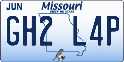 MO license plate GH2L4P