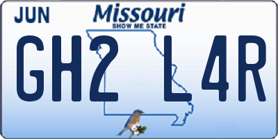 MO license plate GH2L4R