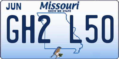 MO license plate GH2L5O