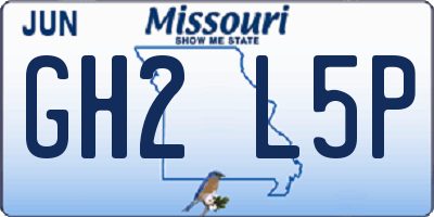 MO license plate GH2L5P