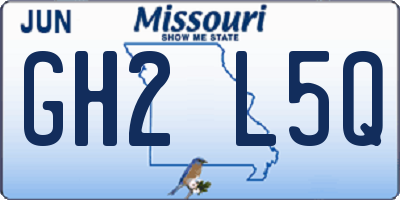 MO license plate GH2L5Q