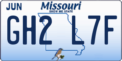 MO license plate GH2L7F