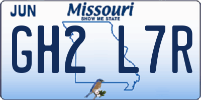 MO license plate GH2L7R