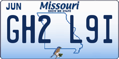 MO license plate GH2L9I